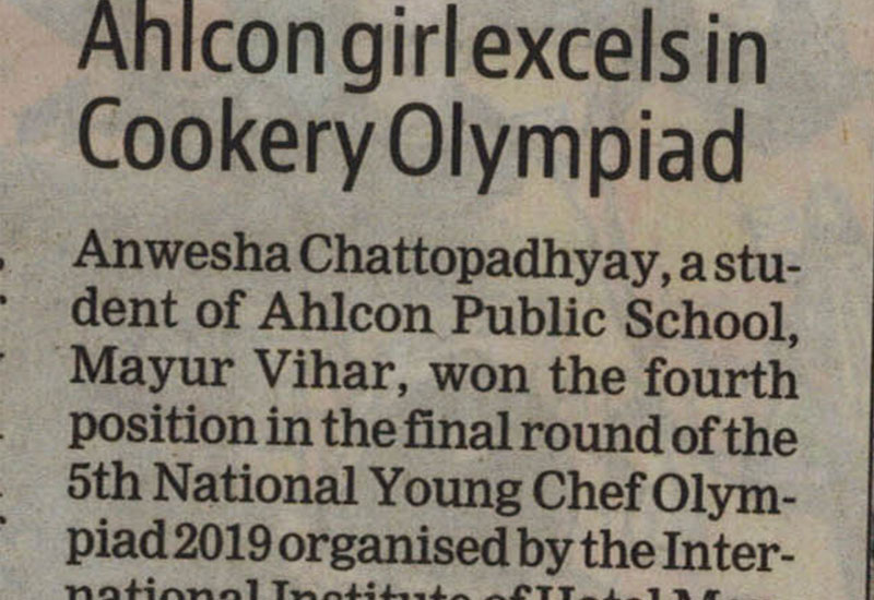 Ahlcon girl excels in Cookey Olympiad